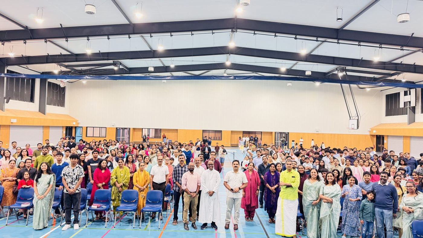 Parish family at the Thanksgiving Holy Qurbana and farewell for Fr. Tijo Puthenparampil