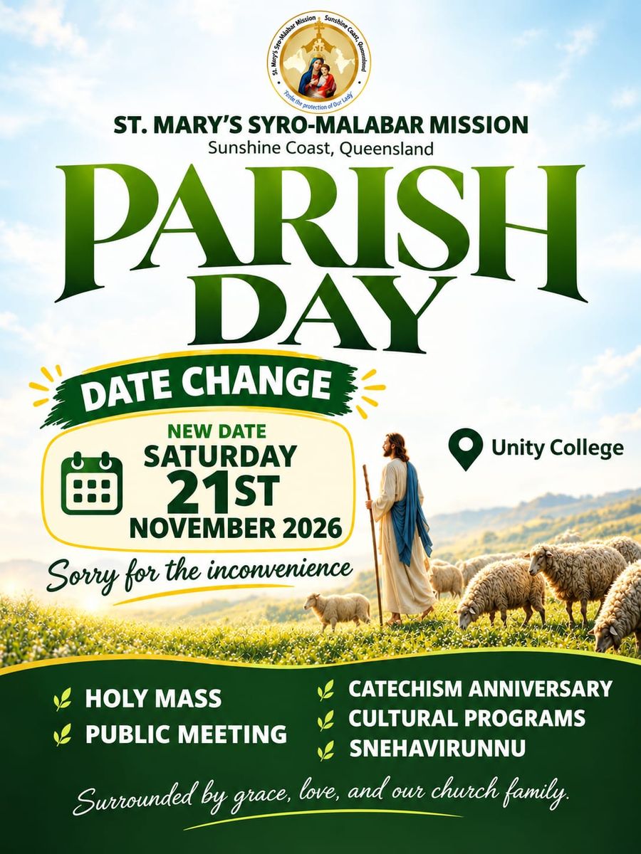 Parish Day, new date Saturday 21 November 2026 at Unity College